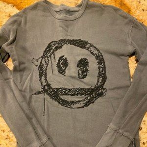 Nununu Grey Sweatshirt with Smiley Face